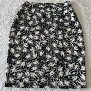 Disney Mickey‎ Mouse Skirt Pencil Twee Retro Comfort Stretch